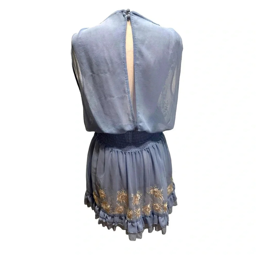 Free People embroidered light blue dress size S - Picture 4 of 12